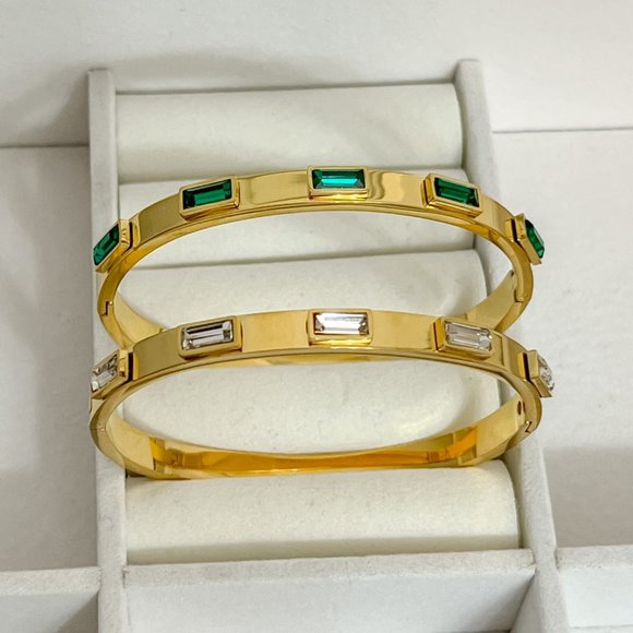 Bangles with Gemstones Bangle Bracelets for Women Gold Bangles Unique Bangles - Picture 2 of 9